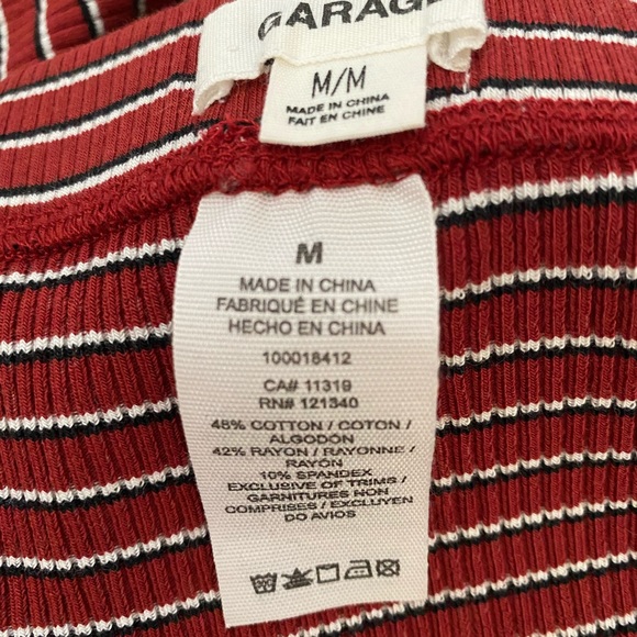 Brick Red Horizontal Stipe 902 Midi Skirt - Picture 7 of 7